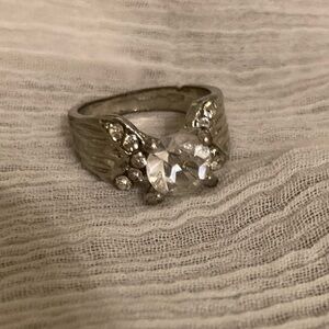 Elegant Silver Diamond Ring